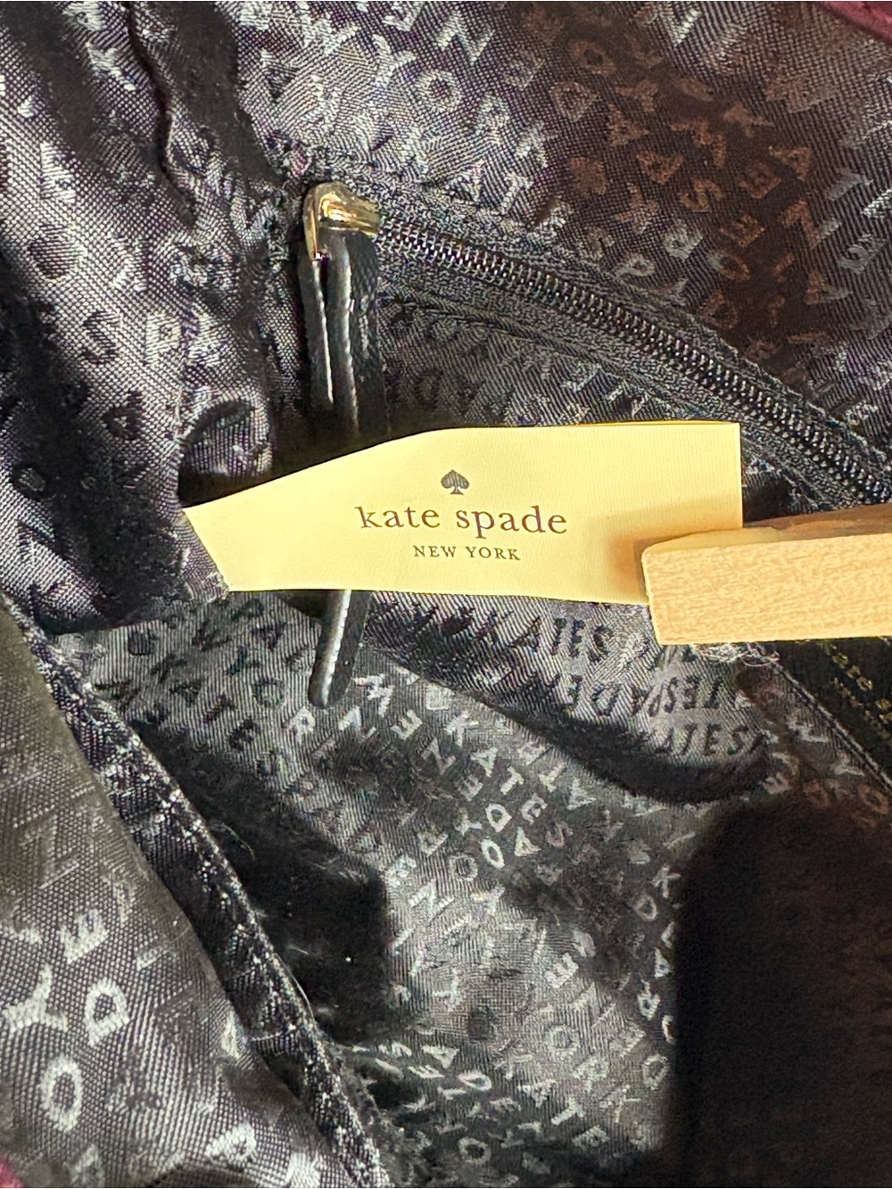 Kate Spade Wilson Road Alyse Satchel Deep Plum Nylon Crossbody Bag - Picture 11 of 14